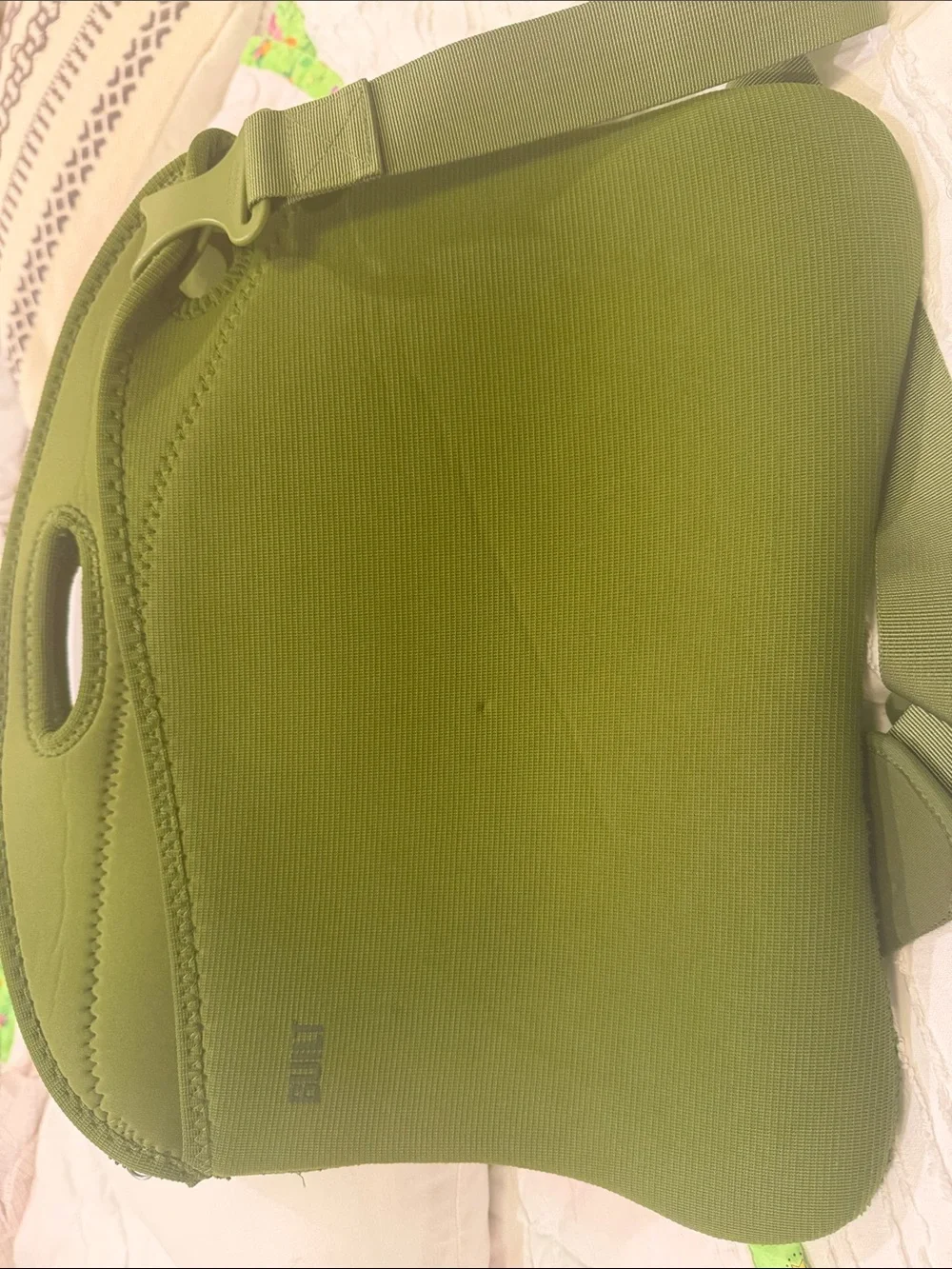 Olive Green Women's Laptop Bag with Top Handle